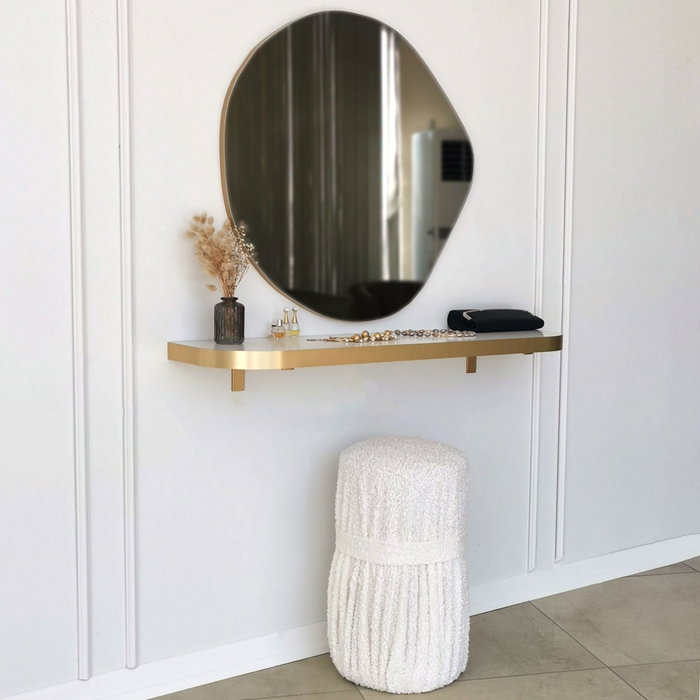 Hanah Home Espejo Dorado Moderno 70x67 cm